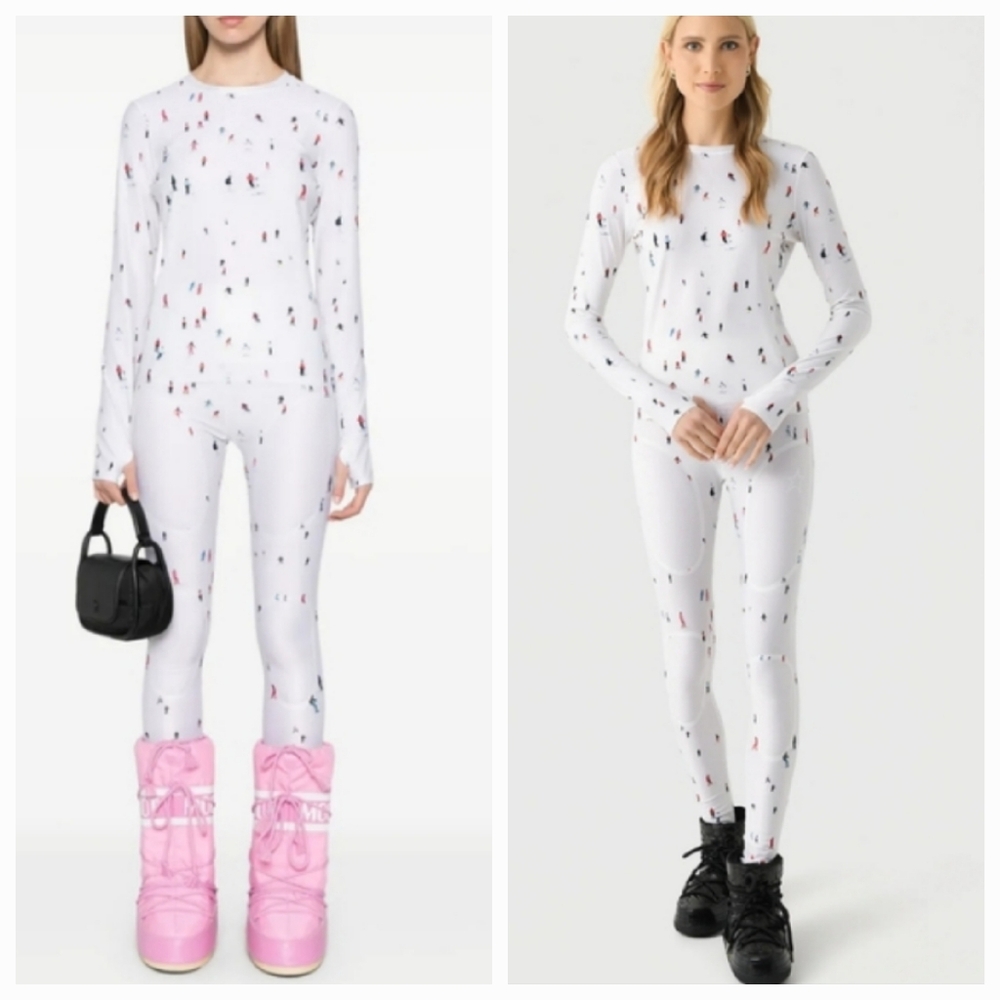 SET- Perfect Moment Dede Ski Active Tee Perfect Moment Base Layer Top & Leggings - Picture 6 of 17